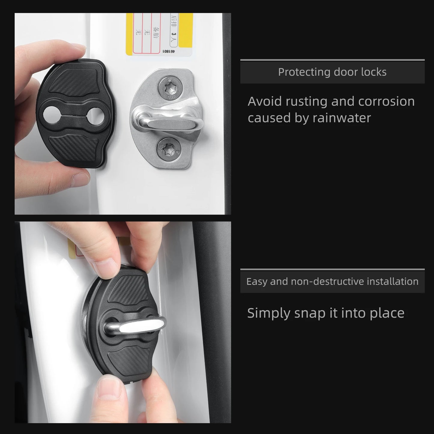 Elevate Your Tesla Model Y & Model 3 with Our 2023-2025 Door Lock Cover Set - 4 Stylish Protection Caps