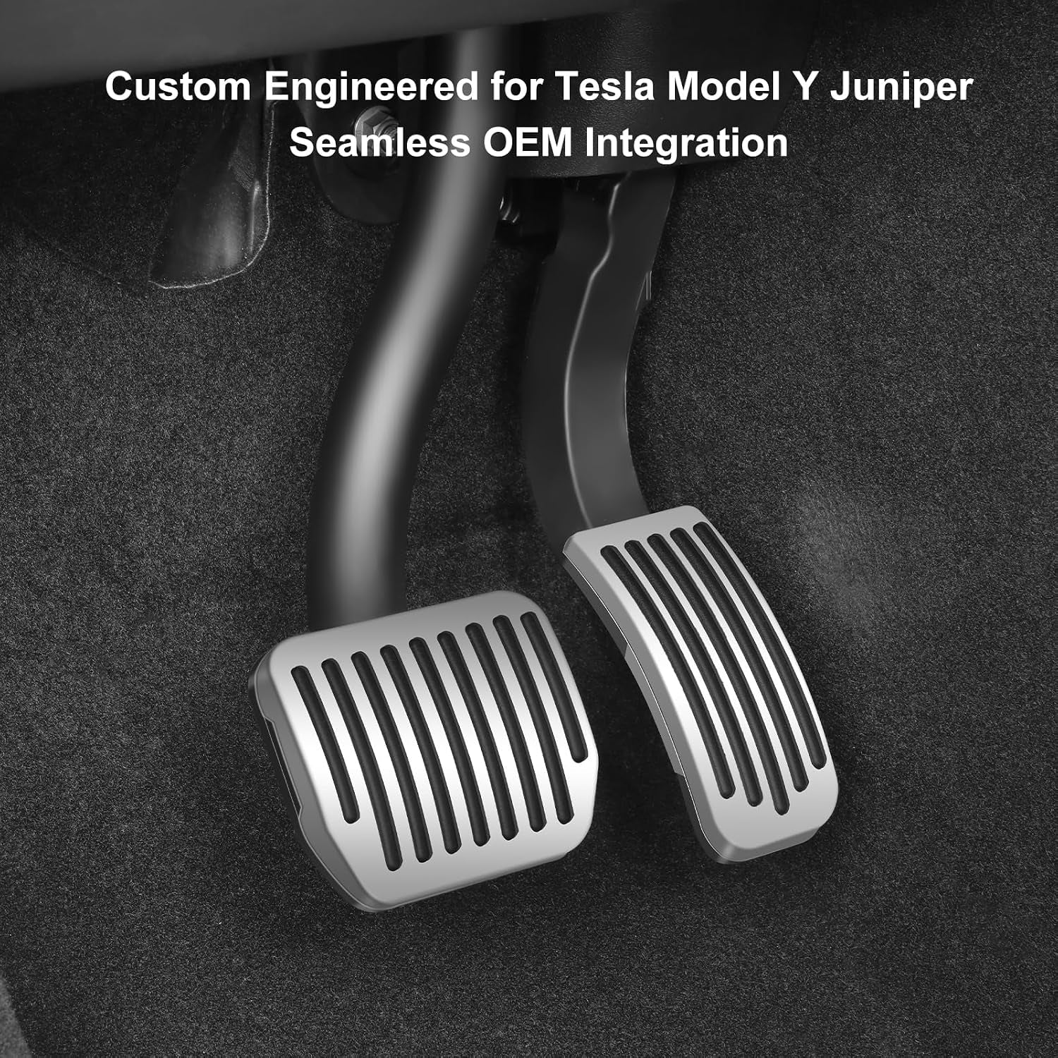 Elevate Your Driving Experience with Our Premium Non-Slip Silver ABS Brake Pedal Pad for Tesla Model Y & Model 3 (2017-2026) - The Perfect Performance Upgrade and Stylish Accessory