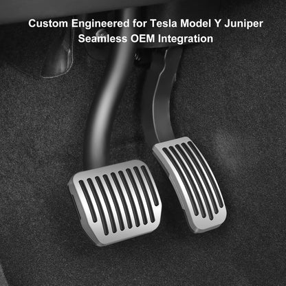 Elevate Your Driving Experience with Our Premium Non-Slip Silver ABS Brake Pedal Pad for Tesla Model Y & Model 3 (2017-2026) - The Perfect Performance Upgrade and Stylish Accessory