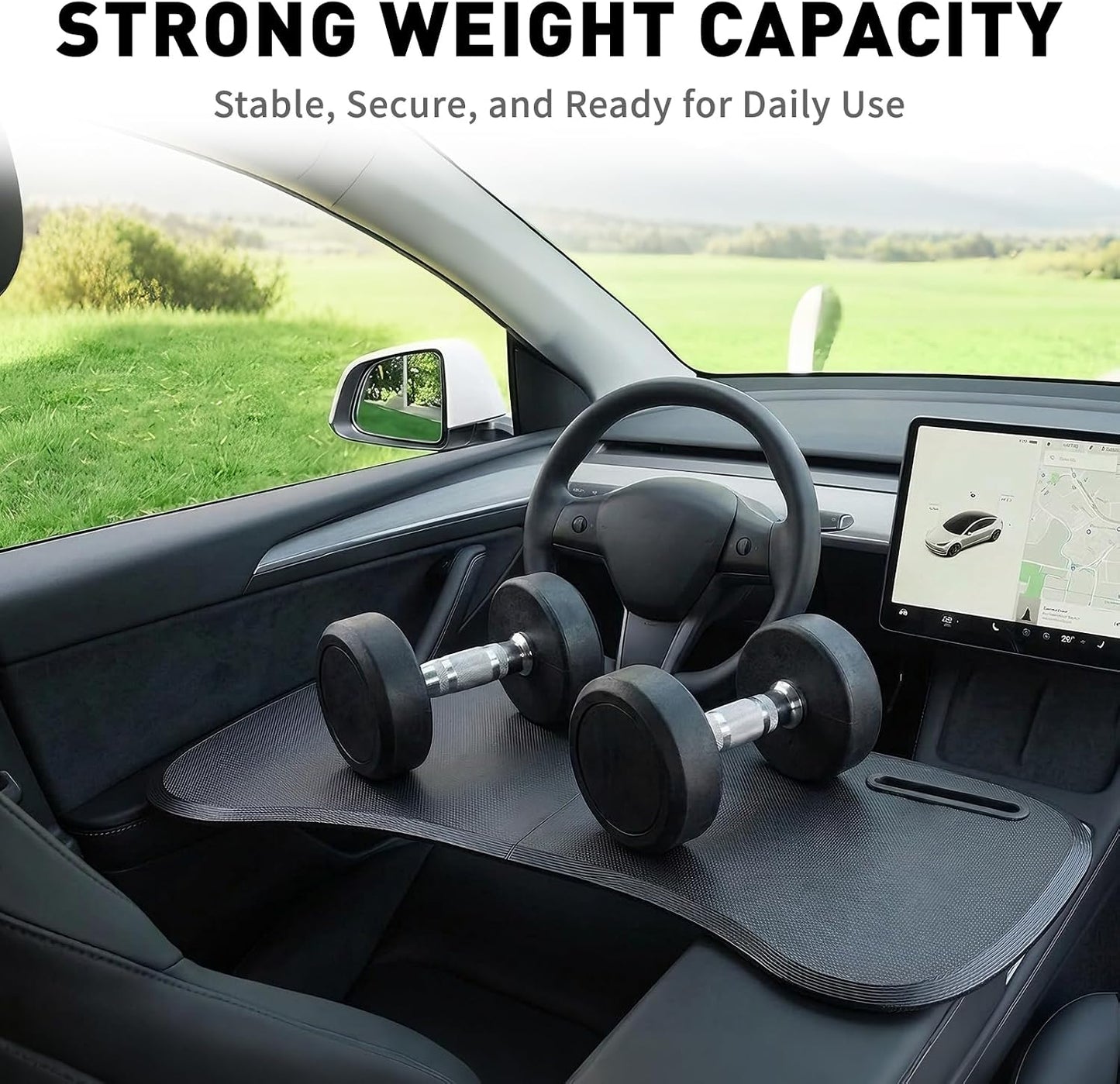 Transform Your Tesla Experience with the Ultimate Foldable Food Tray Desk - Perfect for Model Y & Model 3!