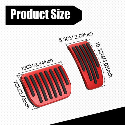 Premium Non-Slip Aluminum Foot Pedal Pad Set - Upgrade Your Car's Brake & Accelerator with Stylish Performance Covers!