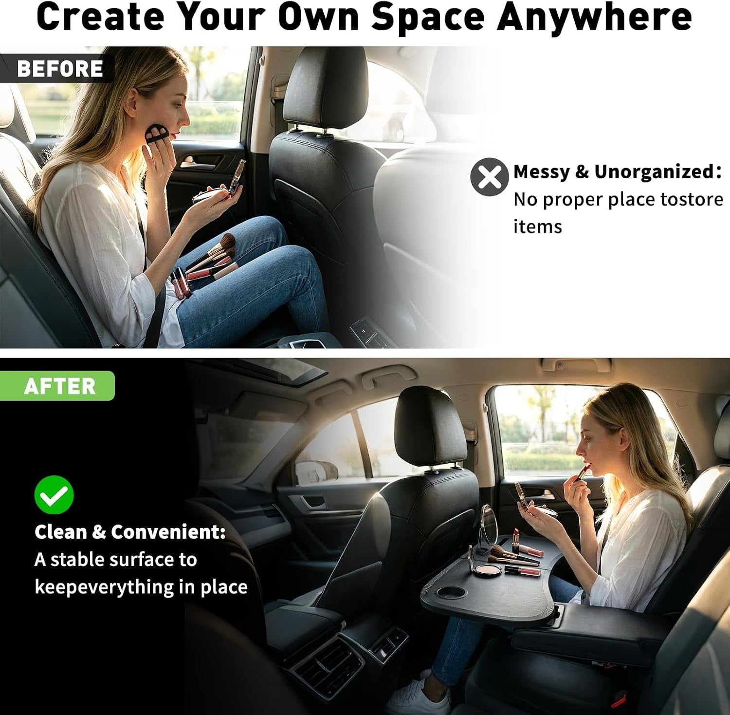Transform Your Tesla Experience with the Ultimate Foldable Food Tray Desk - Perfect for Model Y & Model 3!