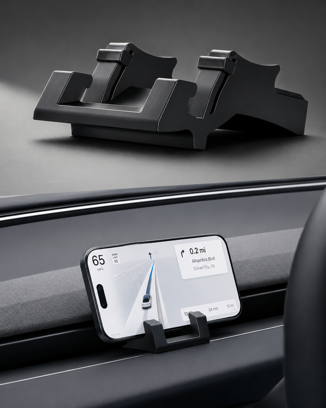 Premium Liquid Silicone Car Phone Mount for Tesla Model Y Juniper 2025 - Versatile Air Vent Bracket for Ultimate Convenience