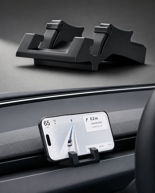 Premium Liquid Silicone Car Phone Mount for Tesla Model Y Juniper 2025 - Versatile Air Vent Bracket for Ultimate Convenience