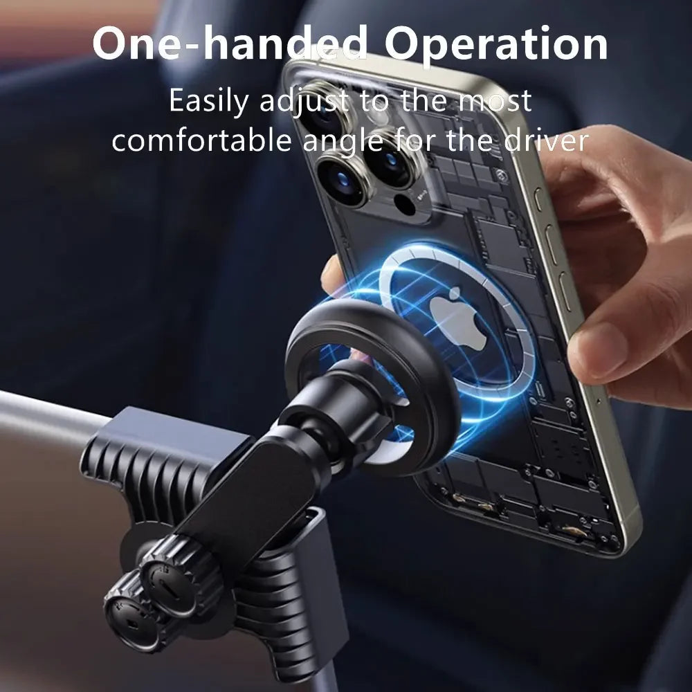 Revolutionary Magnetic Wireless Charger & Phone Mount for Tesla Model Y, Model 3 Highland, Cybertruck & BYD - Experience 15W Fast Charging on the Go!