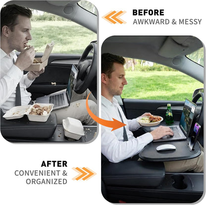 Transform Your Tesla Experience with the Ultimate Foldable Food Tray Desk - Perfect for Model Y & Model 3!
