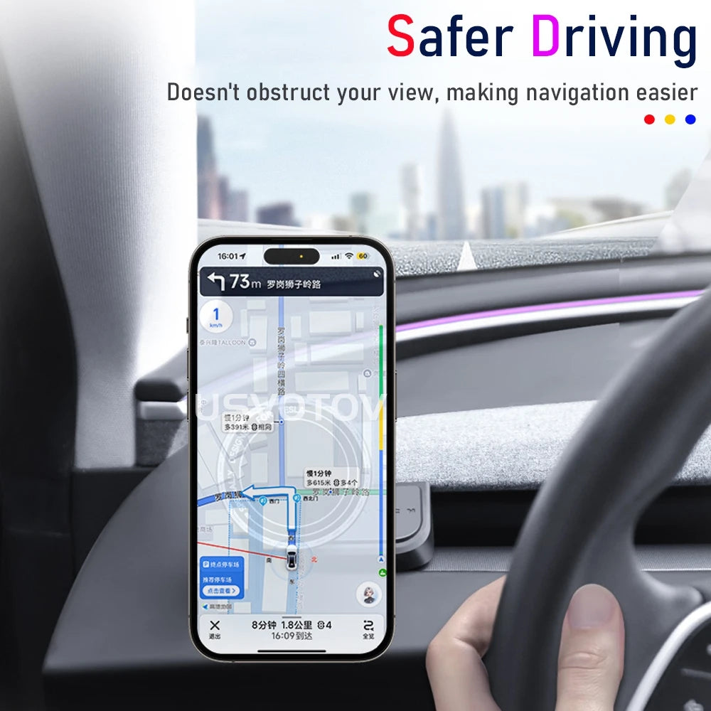 Elevate Your Driving Experience with the Strong Magnet Magsafe Phone Mount for Tesla Model Y & Model 3 (2025-2026) - Perfect Navigation Companion!