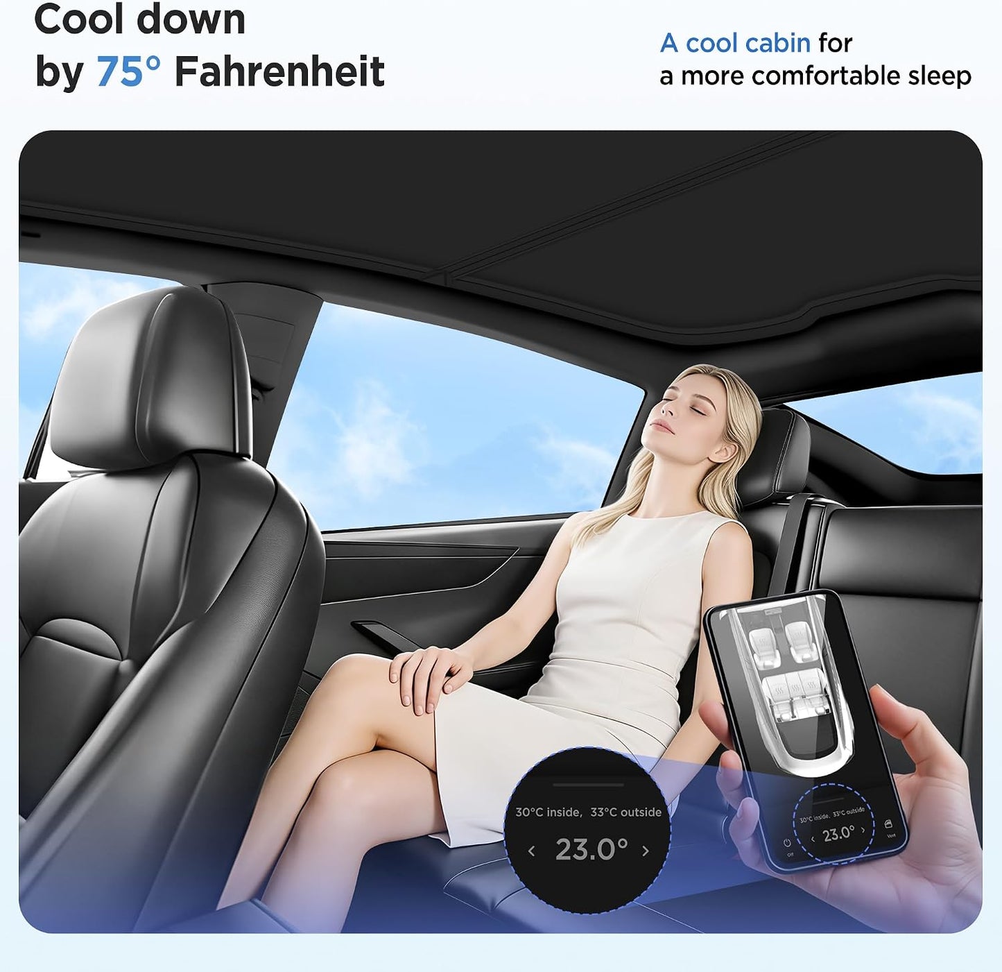Elevate Your Comfort with the 2026 Upgrade Sunshade Roof for Tesla Model Y Juniper - No-Gap, Heat Insulation & Stylish Black Design!