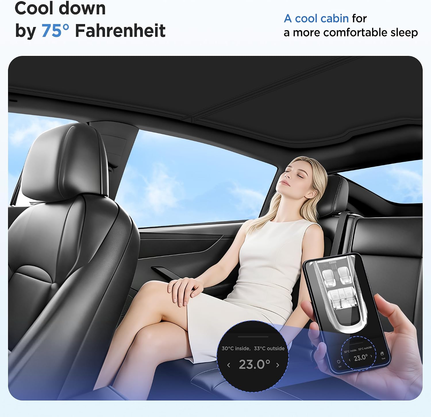 Elevate Your Comfort with the 2026 Upgrade Sunshade Roof for Tesla Model Y Juniper - No-Gap, Heat Insulation & Stylish Black Design!