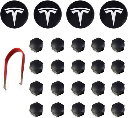 Upgrade Your Tesla with Stylish Silver Matte Wheel Hub Caps - 4PCS Center Cover for Model 3, Y, S, and X