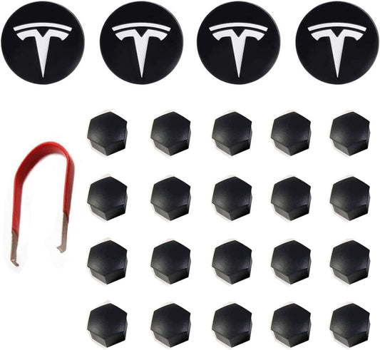 Upgrade Your Tesla with Stylish Silver Matte Wheel Hub Caps - 4PCS Center Cover for Model 3, Y, S, and X
