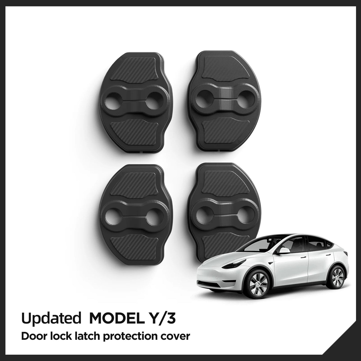 Elevate Your Tesla Model Y & Model 3 with Our 2023-2025 Door Lock Cover Set - 4 Stylish Protection Caps