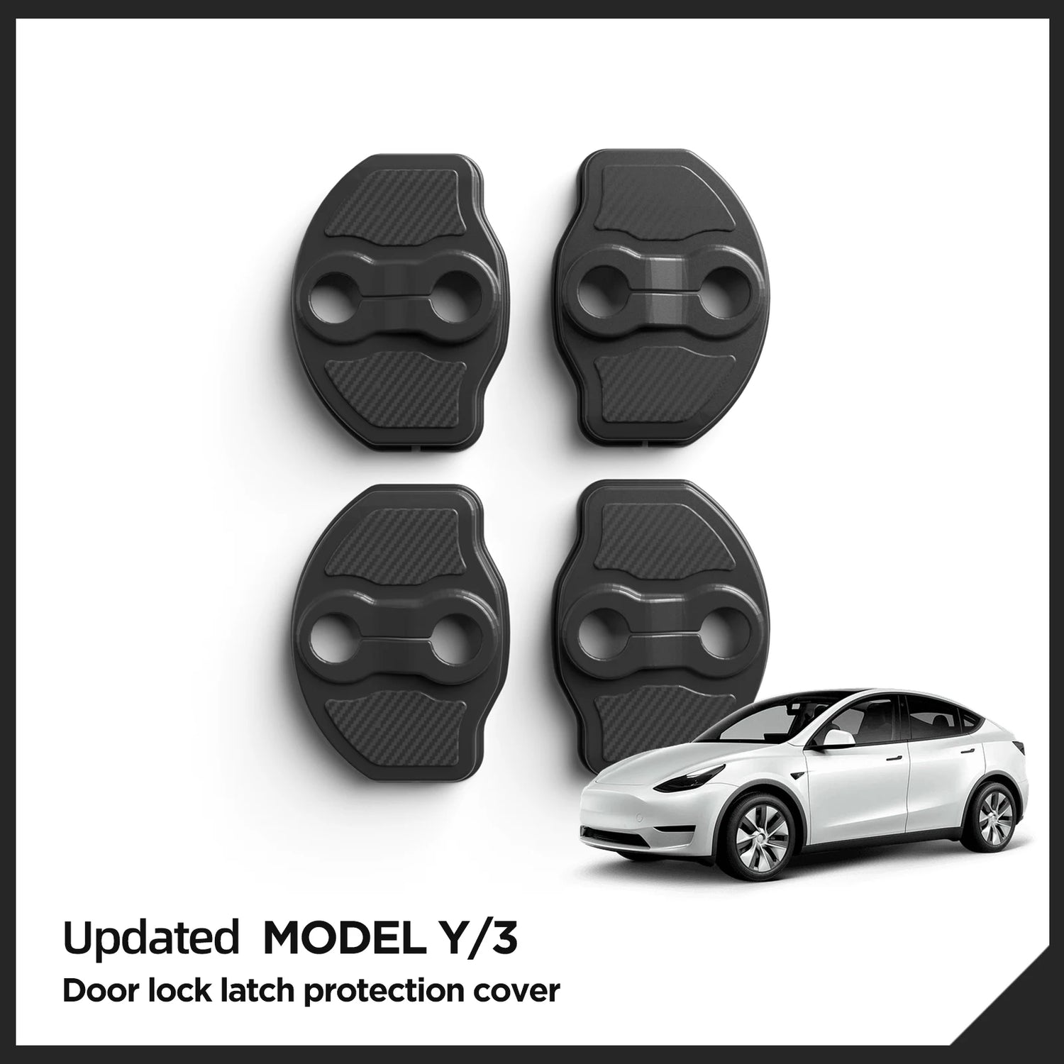 Elevate Your Tesla Model Y & Model 3 with Our 2023-2025 Door Lock Cover Set - 4 Stylish Protection Caps
