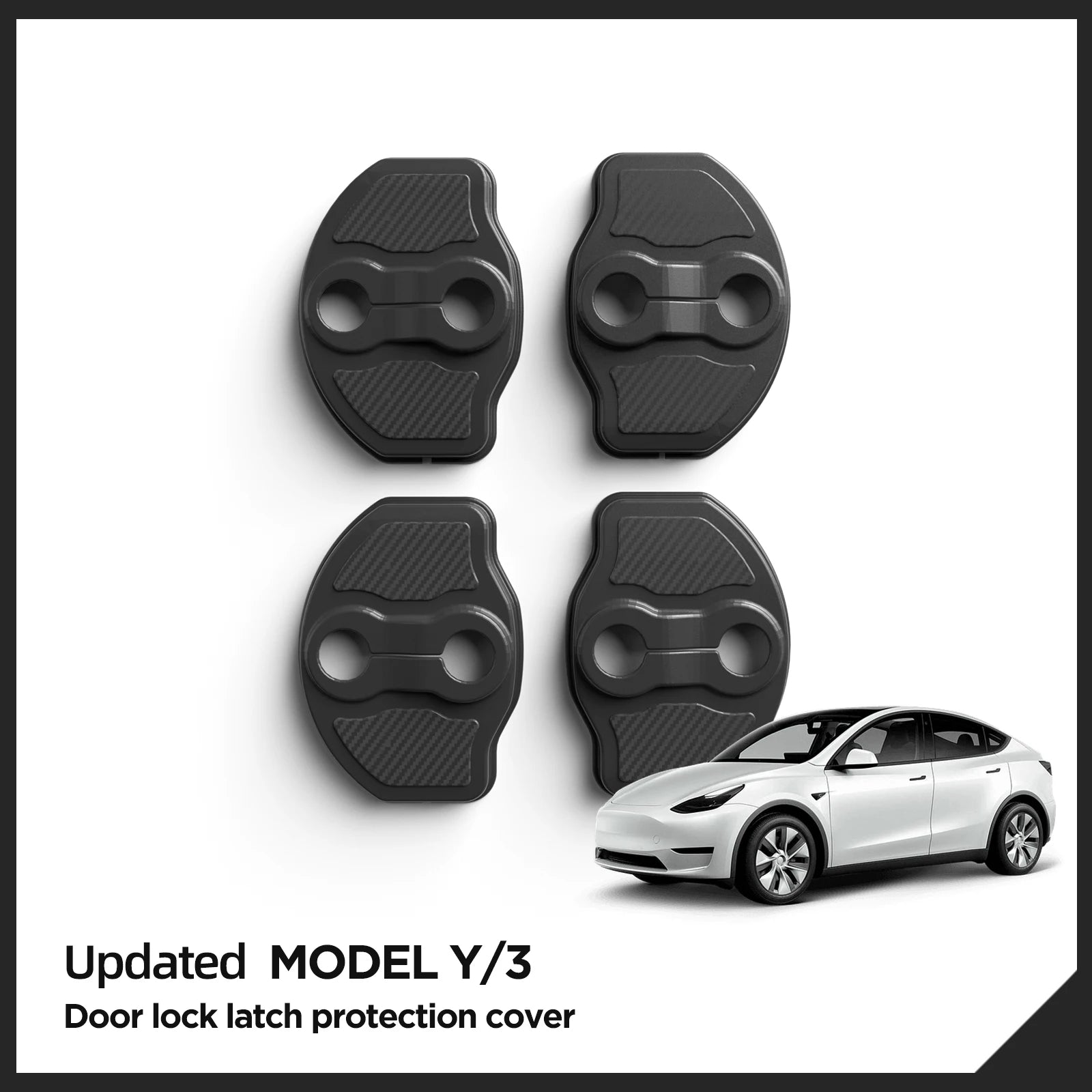 Elevate Your Tesla Model Y & Model 3 with Our 2023-2025 Door Lock Cover Set - 4 Stylish Protection Caps