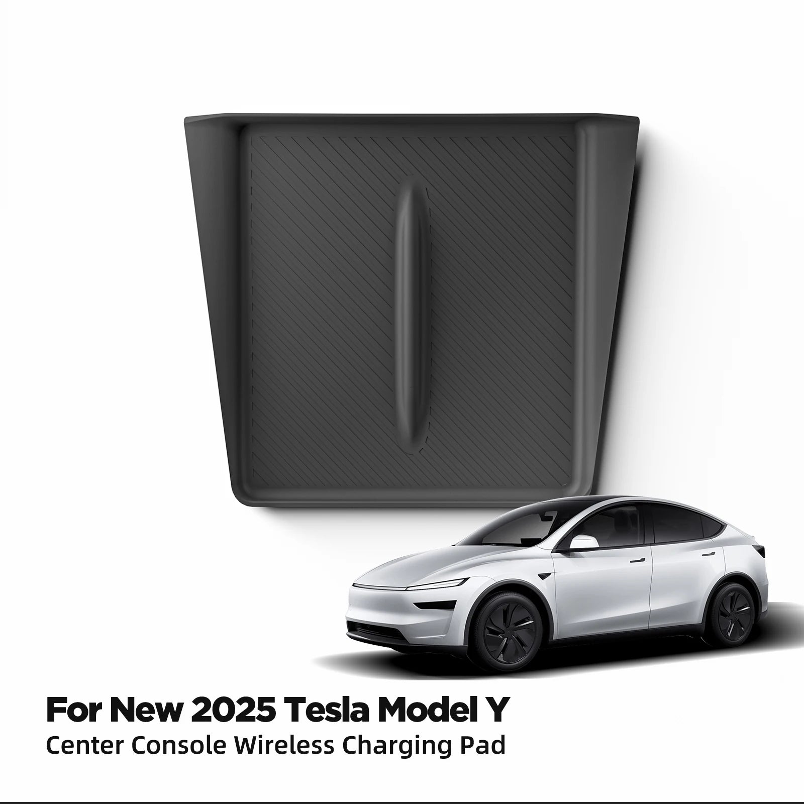 for Tesla Model Y Juniper/Launch 2025 2026 Anti-Skid Pad Wireless Charging Pad Car Phone Non-Slip Mat Protective Pad