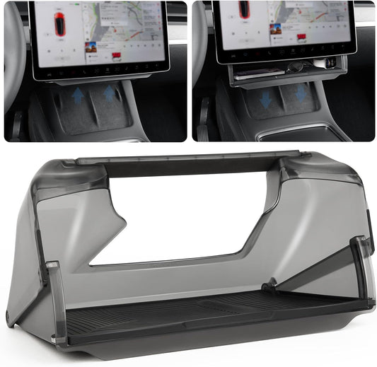 Transform Your Tesla with the Ultimate Under Screen Storage Box for Model Y (2020-2025) & Model 3 (2020-2023) - Sleek, Secure, and Stylish!