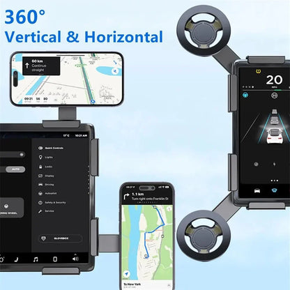 Revolutionary Magnetic Wireless Charger & Phone Mount for Tesla Model Y, Model 3 Highland, Cybertruck & BYD - Experience 15W Fast Charging on the Go!