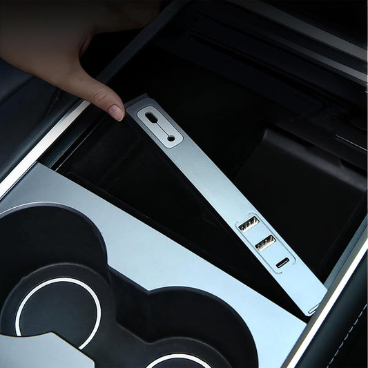 Upgrade Your Tesla Experience with Our Fast Charging USB Hub for Model Y (2021-2024) & Model 3 (2021-2023) - Multiport Docking Station for Seamless Connectivity