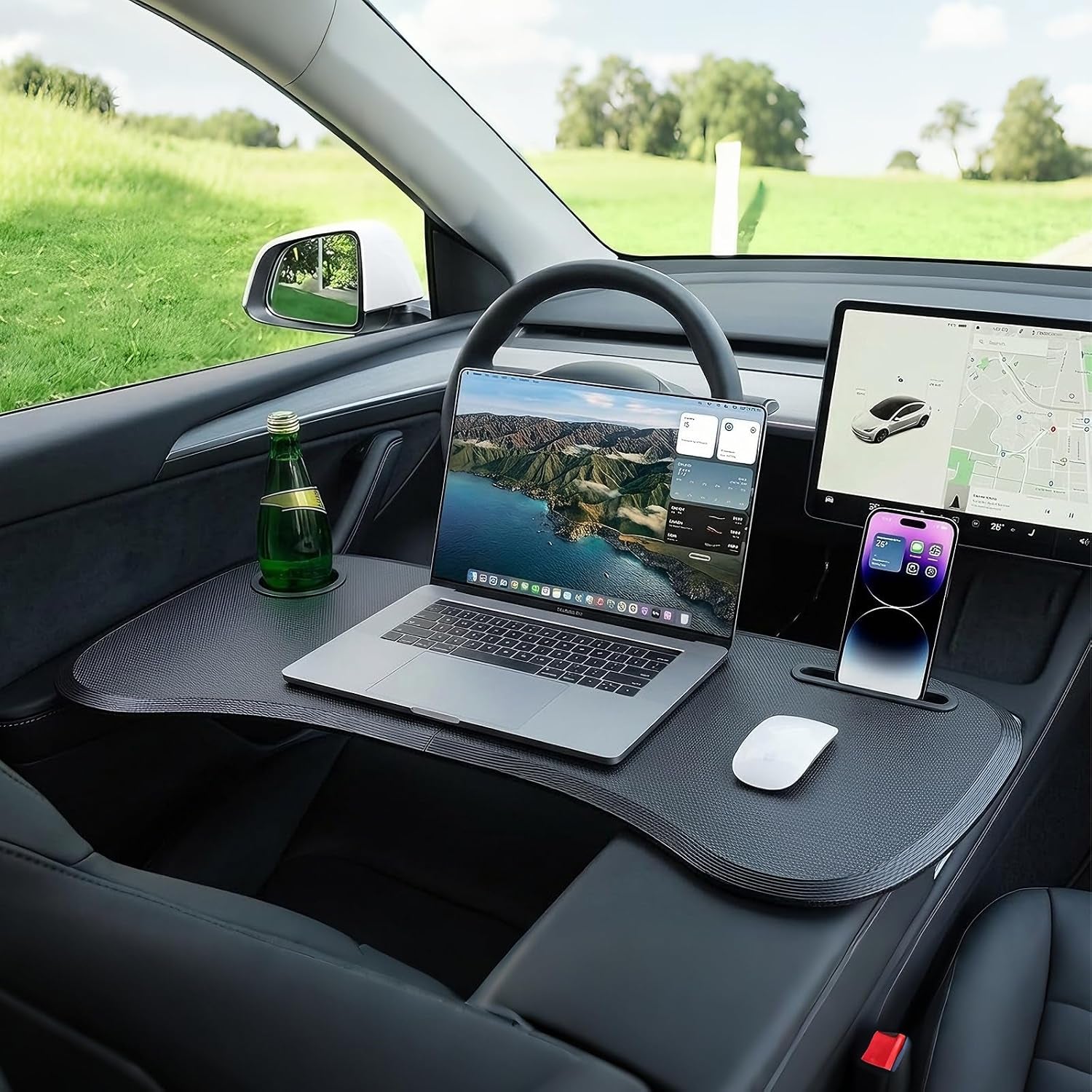 Transform Your Tesla Experience with the Ultimate Foldable Food Tray Desk - Perfect for Model Y & Model 3!