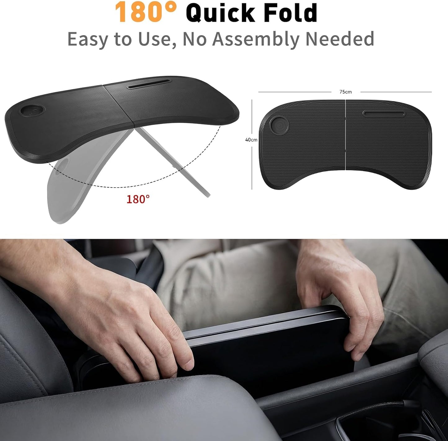 Transform Your Tesla Experience with the Ultimate Foldable Food Tray Desk - Perfect for Model Y & Model 3!