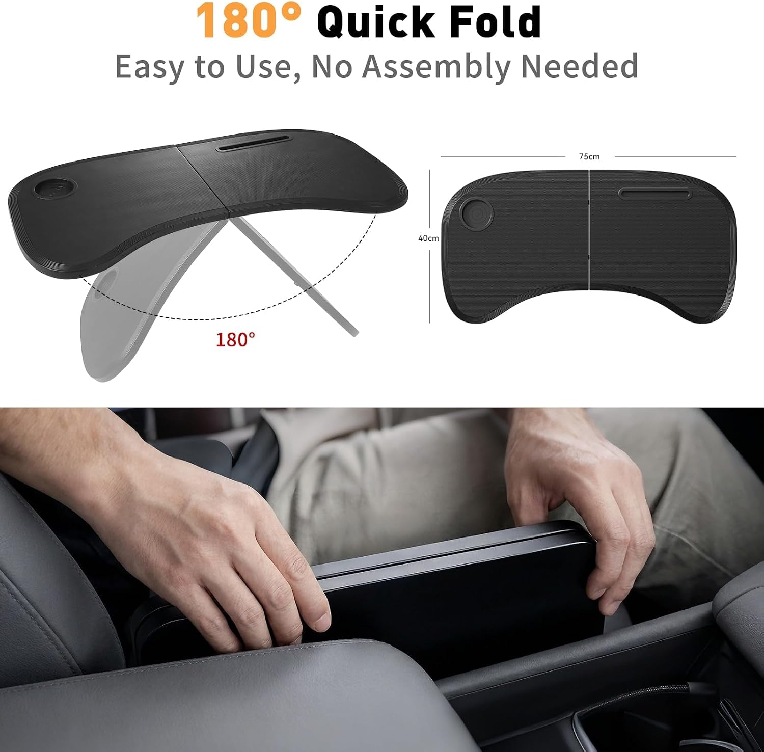 Transform Your Tesla Experience with the Ultimate Foldable Food Tray Desk - Perfect for Model Y & Model 3!