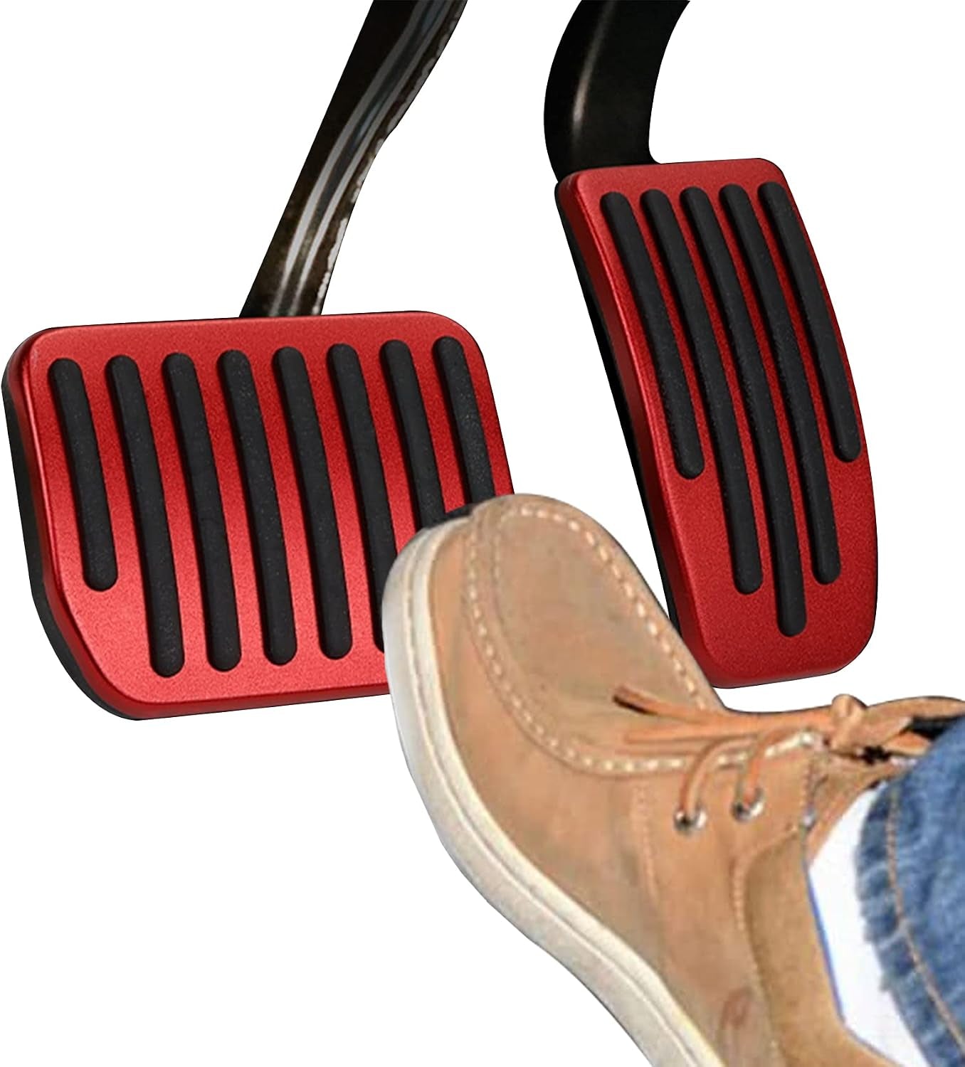 Premium Non-Slip Aluminum Foot Pedal Pad Set - Upgrade Your Car's Brake & Accelerator with Stylish Performance Covers!