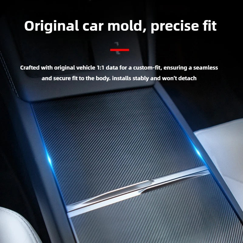 Tesla Model Y Juniper 2026 & Model 3 Highland Center Console Cover Protector - Central Control Panel Film Accessory