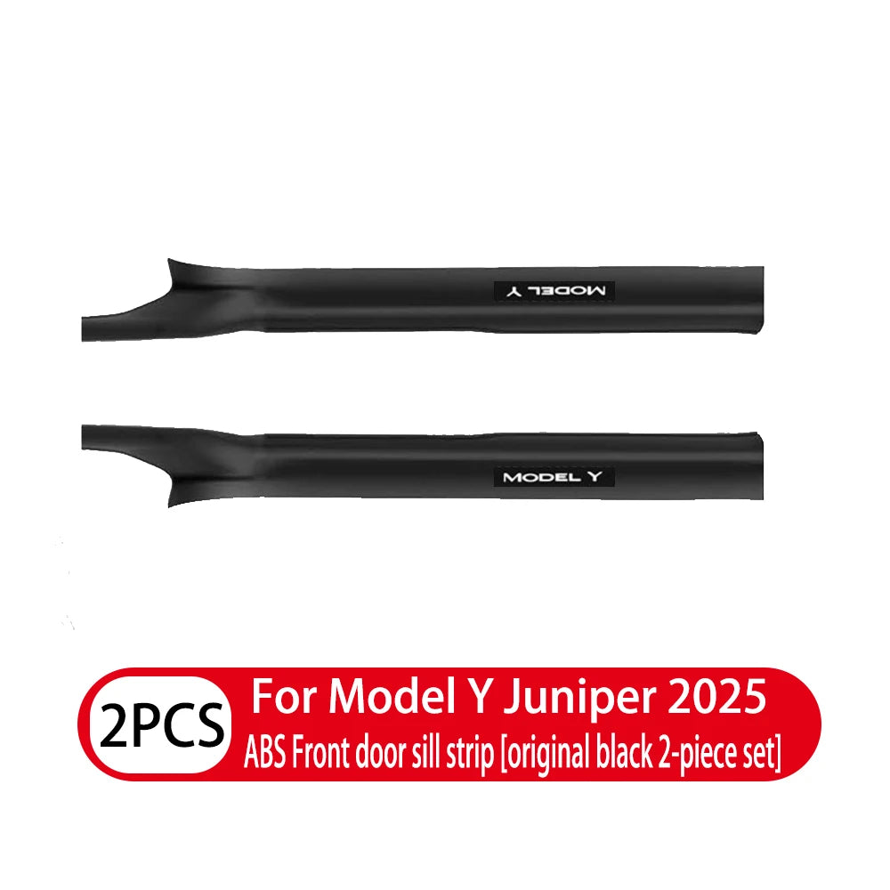 For Tesla Model Y / YL Juniper 2025-2026 ABS Front Rear Door Sill Protector Threshold Strip Anti-Kick Guard Panel Waterproof Pad