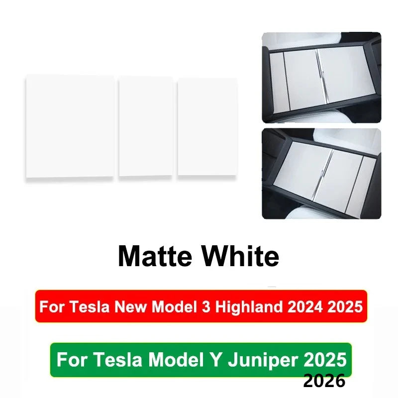 Tesla Model Y Juniper 2026 & Model 3 Highland Center Console Cover Protector - Central Control Panel Film Accessory