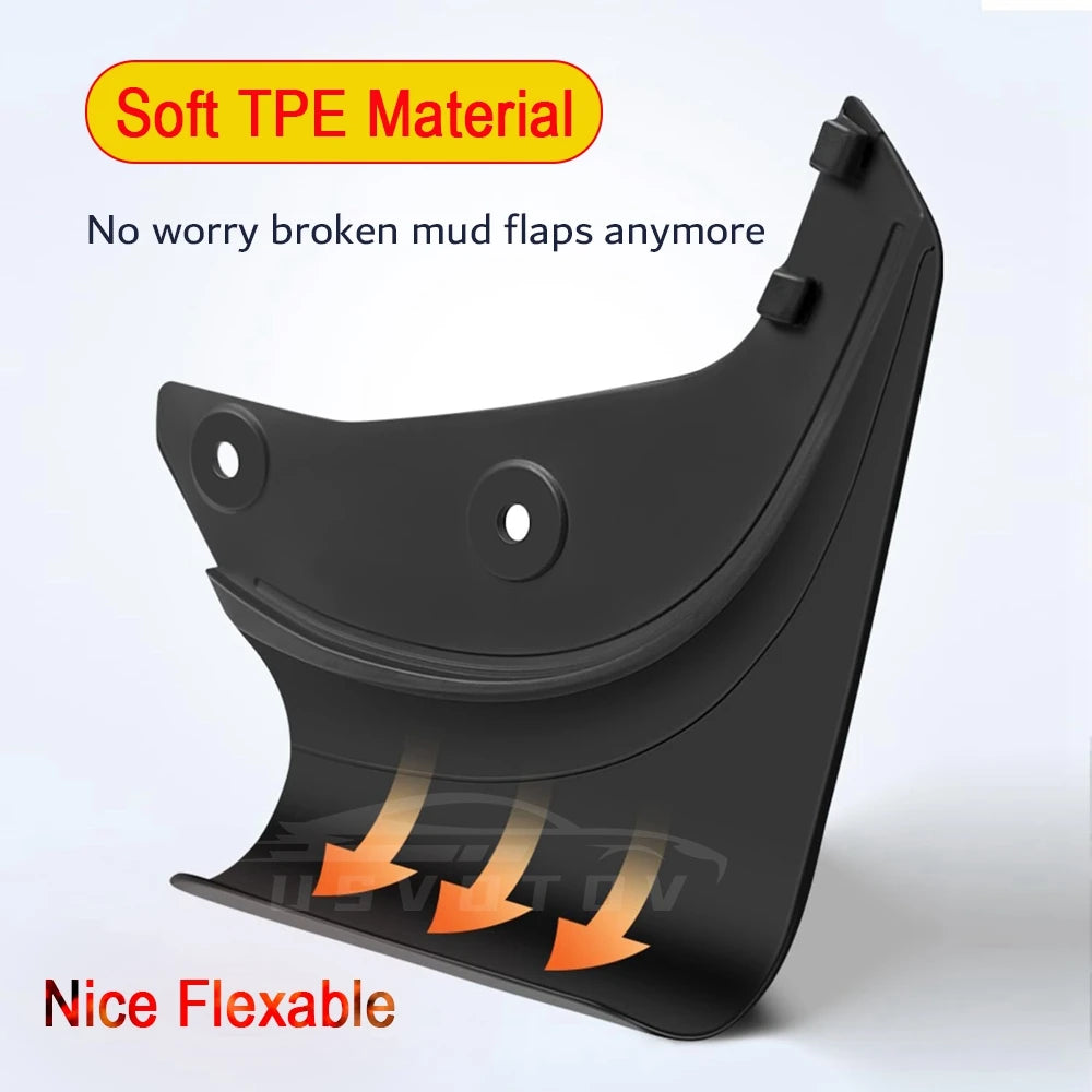 Mud Flaps for Tesla Model 3 and Y (2025-2026) - All-Weather Tire Splash Guards and Paint Protection Accessories