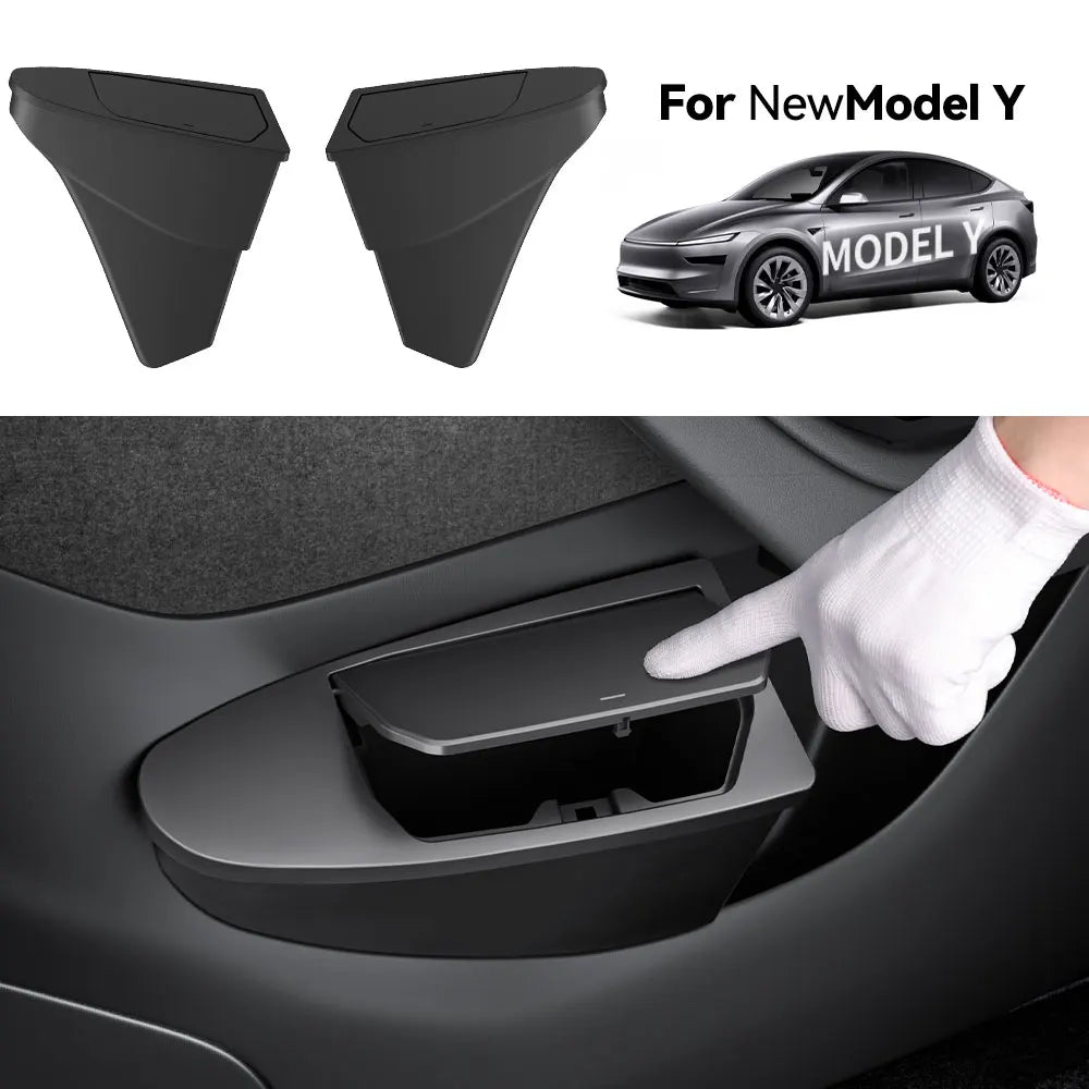 for Tesla Model 3 Y Juniper Highland Side Door Trash Can Garbage Can Trash Bin with Cover, Storage Box Organizer Accessories