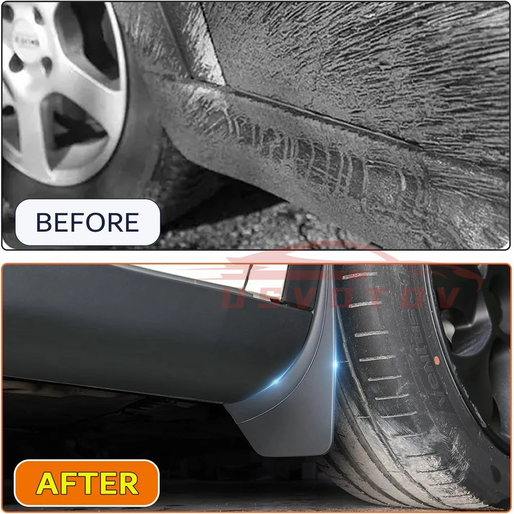 Mud Flaps for Tesla Model 3 and Y (2025-2026) - All-Weather Tire Splash Guards and Paint Protection Accessories