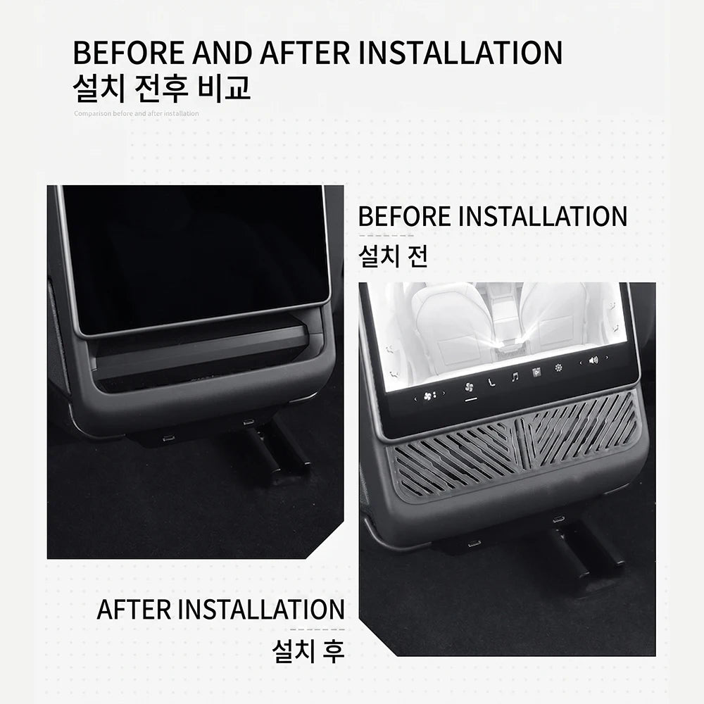 Air Outlet Protection Shield for Tesla Model Y and YL Juniper 3 Highland 2026 Long Wheelbase Rear AC Vent Screen under Grille