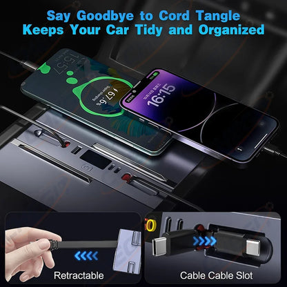 Fast Charging USB Hub Expansion Dock for Tesla Model Y & Model 3 - 65W/45W Power for 2025 & 2024 Models