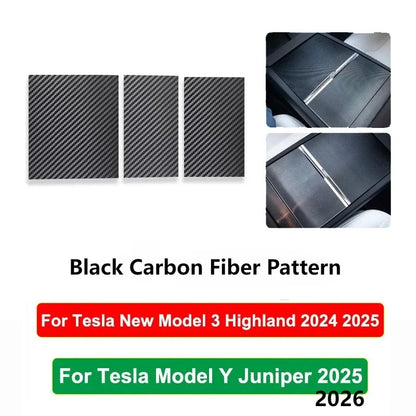 Tesla Model Y Juniper 2026 & Model 3 Highland Center Console Cover Protector - Central Control Panel Film Accessory