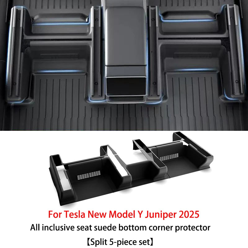 For Tesla Model Y / YL Juniper 2025-2026 ABS Front Rear Door Sill Protector Threshold Strip Anti-Kick Guard Panel Waterproof Pad
