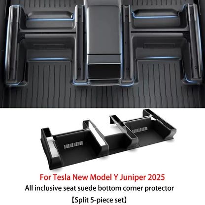 For Tesla Model Y / YL Juniper 2025-2026 ABS Front Rear Door Sill Protector Threshold Strip Anti-Kick Guard Panel Waterproof Pad