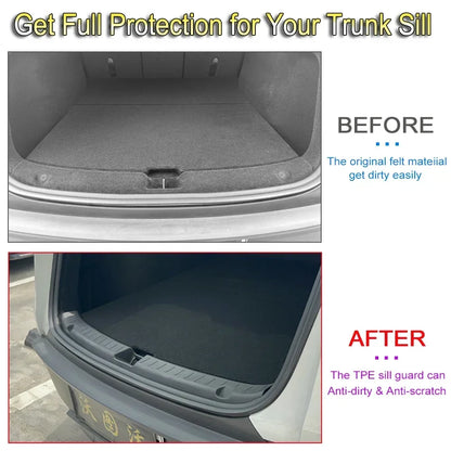Tesla Model Y Juniper 2025-2026 Trunk Threshold Strip Mats Sill Guard Rear Cargo Scratch Protector Interior Accessory