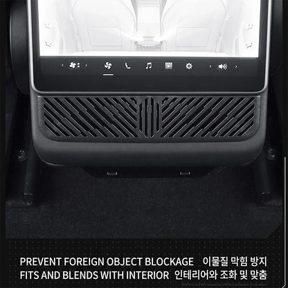 Air Outlet Protection Shield for Tesla Model Y and YL Juniper 3 Highland 2026 Long Wheelbase Rear AC Vent Screen under Grille