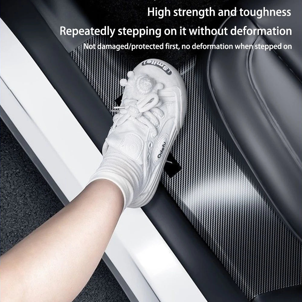 For Tesla Model Y / YL Juniper 2025-2026 ABS Front Rear Door Sill Protector Threshold Strip Anti-Kick Guard Panel Waterproof Pad