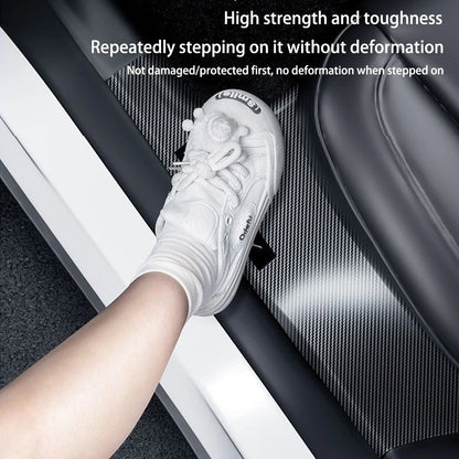 For Tesla Model Y / YL Juniper 2025-2026 ABS Front Rear Door Sill Protector Threshold Strip Anti-Kick Guard Panel Waterproof Pad