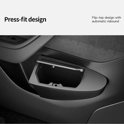 for Tesla Model 3 Y Juniper Highland Side Door Trash Can Garbage Can Trash Bin with Cover, Storage Box Organizer Accessories