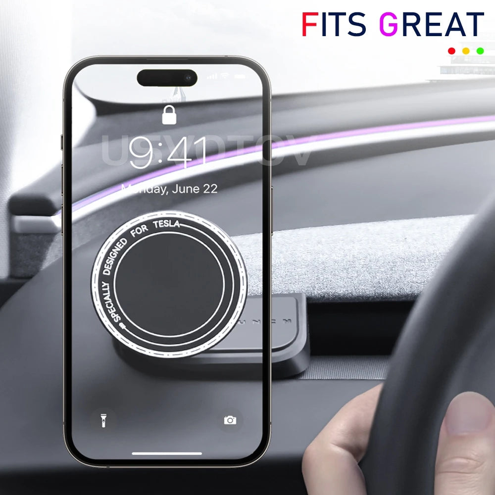 Elevate Your Driving Experience with the Strong Magnet Magsafe Phone Mount for Tesla Model Y & Model 3 (2025-2026) - Perfect Navigation Companion!