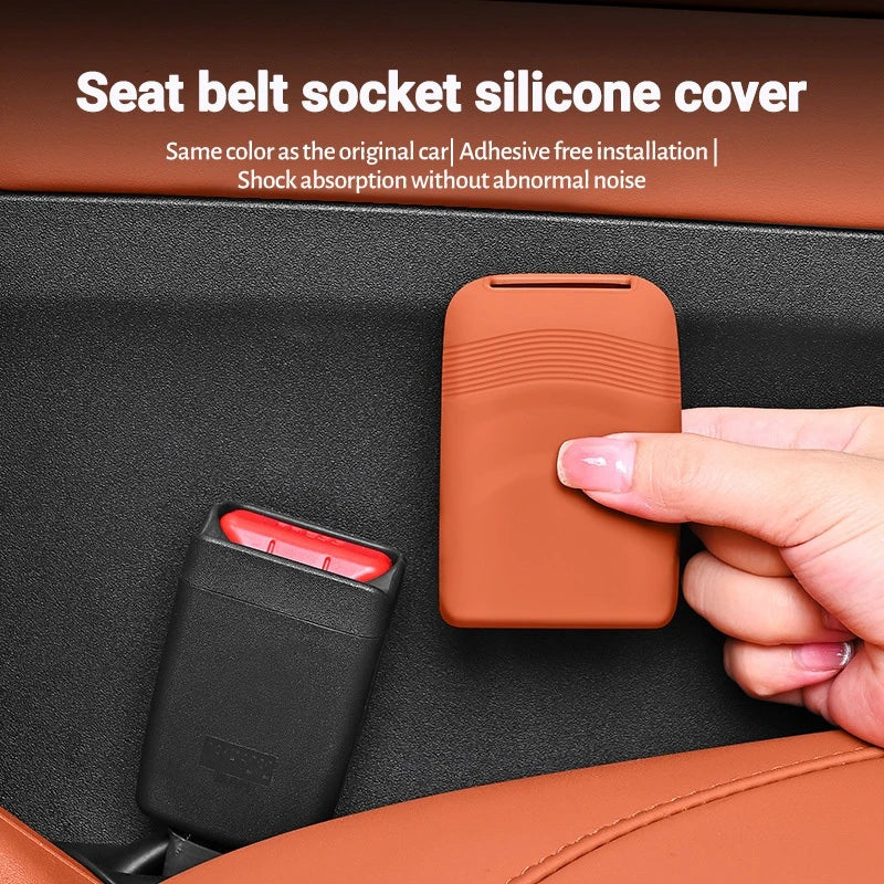 Upgrade Your Car's Safety with Our Premium Silicone Seat Belt Socket Cover - Durable, Anti-Scratch Protection for Peace of Mind