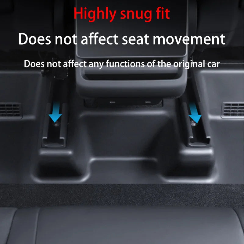 Tesla Model Y/YL Juniper 2026+ TPE Under Seat Corner Guard and Seat Slide Rails Protector Cover - Anti-Kick Interior Accessory
