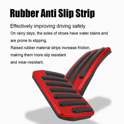 Premium Non-Slip Aluminum Foot Pedal Pad Set - Upgrade Your Car's Brake & Accelerator with Stylish Performance Covers!