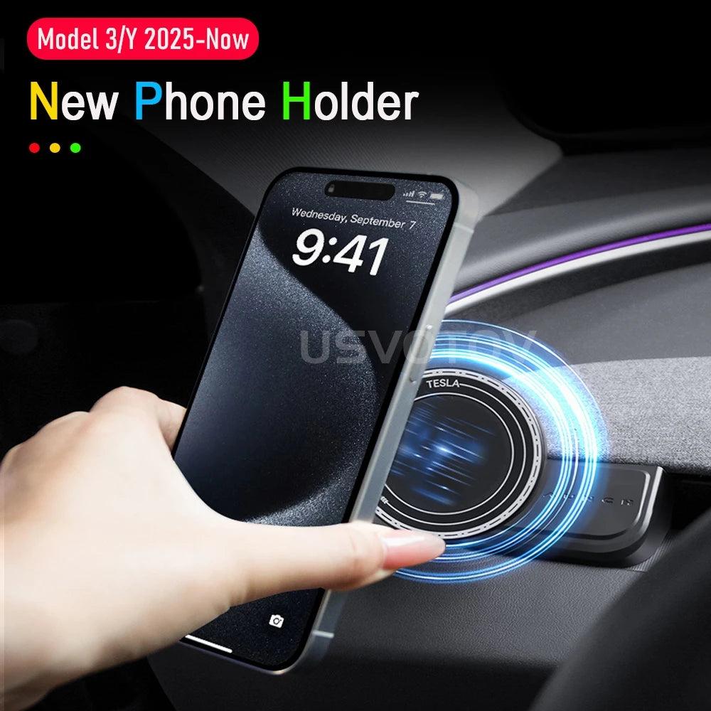 Elevate Your Driving Experience with the Strong Magnet Magsafe Phone Mount for Tesla Model Y & Model 3 (2025-2026) - Perfect Navigation Companion!