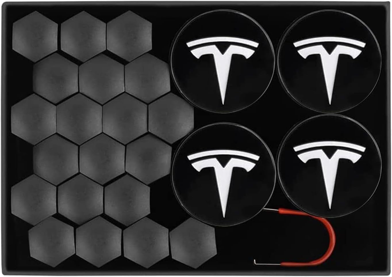 Upgrade Your Tesla with Stylish Silver Matte Wheel Hub Caps - 4PCS Center Cover for Model 3, Y, S, and X
