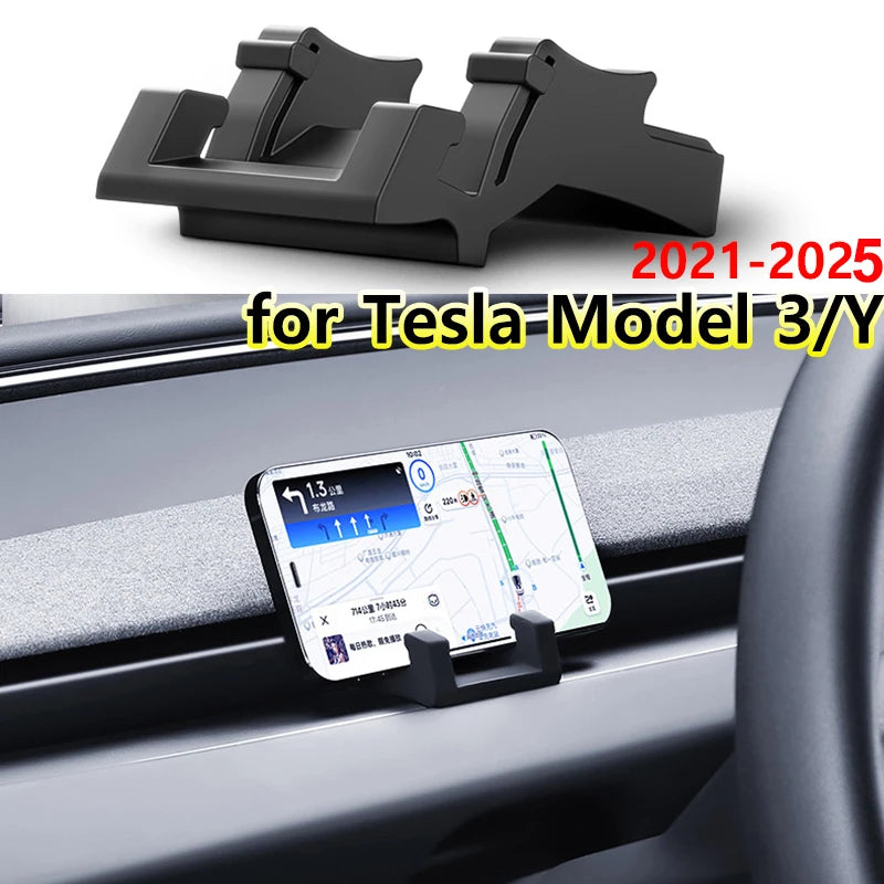 Premium Liquid Silicone Car Phone Mount for Tesla Model Y Juniper 2025 - Versatile Air Vent Bracket for Ultimate Convenience