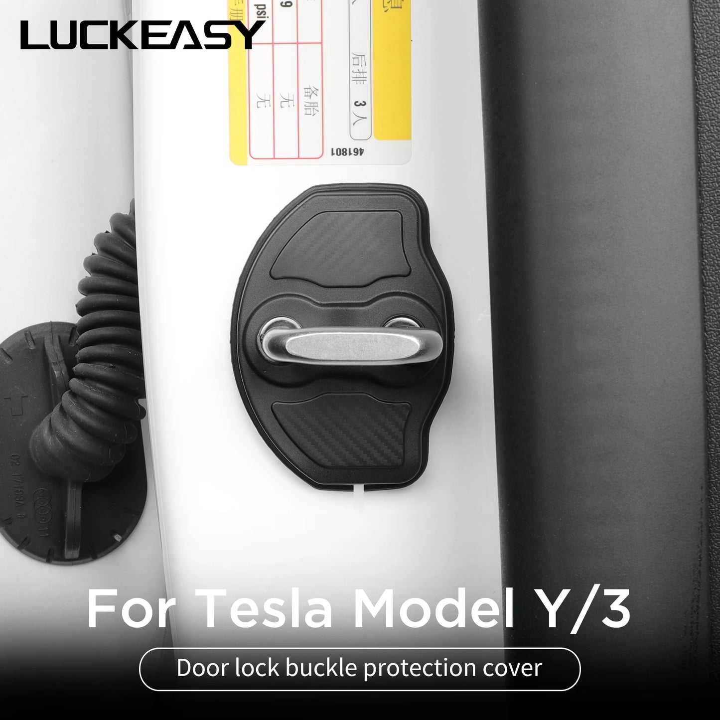 Elevate Your Tesla Model Y & Model 3 with Our 2023-2025 Door Lock Cover Set - 4 Stylish Protection Caps